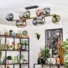 Gastor Deckenleuchte Glas 15 cm Gold, Schwarz, 10-flammig