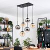 Gastor Hängeleuchte Glas 20 cm Schwarz, 6-flammig
