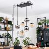Gastor Hängeleuchte Glas 20 cm Schwarz, 6-flammig
