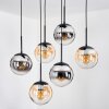 Gastor Hängeleuchte Glas 20 cm Schwarz, 6-flammig