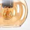 Koyoto Pendelleuchte Glas 15 cm Naturfarben, Schwarz, 4-flammig