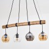 Koyoto Pendelleuchte Glas 15 cm Naturfarben, Schwarz, 4-flammig