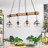 Koyoto Pendelleuchte Glas 15 cm Naturfarben, Schwarz, 4-flammig