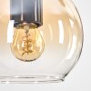 Koyoto Pendelleuchte Glas 15 cm Naturfarben, Schwarz, 4-flammig