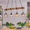 Koyoto Pendelleuchte Glas 15 cm Naturfarben, Schwarz, 4-flammig