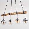 Koyoto Pendelleuchte Glas 15 cm Naturfarben, Schwarz, 4-flammig