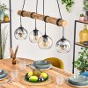 Koyoto Pendelleuchte Glas 15 cm Naturfarben, Schwarz, 4-flammig
