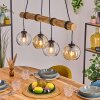 Koyoto Pendelleuchte Glas 15 cm Naturfarben, Schwarz, 4-flammig