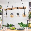 Koyoto Pendelleuchte Glas 15 cm Naturfarben, Schwarz, 4-flammig