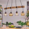 Koyoto Pendelleuchte Glas 15 cm Naturfarben, Schwarz, 4-flammig