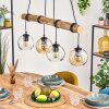 Koyoto Pendelleuchte Glas 15 cm Naturfarben, Schwarz, 4-flammig