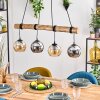 Koyoto Pendelleuchte Glas 15 cm Naturfarben, Schwarz, 4-flammig