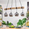 Koyoto Pendelleuchte Glas 15 cm Naturfarben, Schwarz, 4-flammig