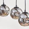 Koyoto Pendelleuchte Glas 15 cm Naturfarben, Schwarz, 4-flammig