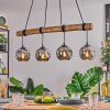 Koyoto Pendelleuchte Glas 15 cm Naturfarben, Schwarz, 4-flammig