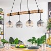Koyoto Pendelleuchte Glas 15 cm Naturfarben, Schwarz, 4-flammig