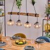 Koyoto Pendelleuchte Glas 15 cm Naturfarben, Schwarz, 4-flammig