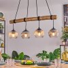 Koyoto Pendelleuchte Glas 15 cm Naturfarben, Schwarz, 4-flammig