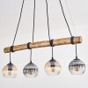 Koyoto Pendelleuchte Glas 15 cm Naturfarben, Schwarz, 4-flammig