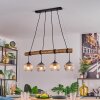 Koyoto Pendelleuchte Glas 15 cm Naturfarben, Schwarz, 4-flammig