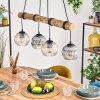 Koyoto Pendelleuchte Glas 15 cm Naturfarben, Schwarz, 4-flammig