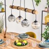 Koyoto Pendelleuchte Glas 15 cm Naturfarben, Schwarz, 4-flammig