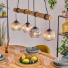 Koyoto Pendelleuchte Glas 15 cm Naturfarben, Schwarz, 4-flammig