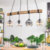 Koyoto Pendelleuchte Glas 15 cm Naturfarben, Schwarz, 4-flammig