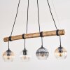 Koyoto Pendelleuchte Glas 15 cm Naturfarben, Schwarz, 4-flammig