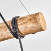 Ripoll Pendelleuchte Glas 15 cm Naturfarben, Schwarz, 5-flammig
