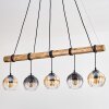 Koyoto Pendelleuchte Glas 15 cm Naturfarben, Schwarz, 5-flammig