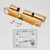 Javel Deckenleuchte Gold, 3-flammig