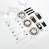 Osran Einbauleuchte 3-er Set LED Nickel-Matt, 3-flammig, Fernbedienung