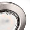 Osran Einbauleuchte 3-er Set LED Nickel-Matt, 3-flammig, Fernbedienung