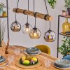 Koyoto Pendelleuchte Glas 15 cm Naturfarben, Schwarz, 4-flammig