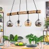 Koyoto Pendelleuchte Glas 15 cm Naturfarben, Schwarz, 4-flammig