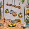 Koyoto Pendelleuchte Glas 15 cm Naturfarben, Schwarz, 4-flammig