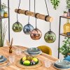 Koyoto Pendelleuchte Glas 15 cm Naturfarben, Schwarz, 4-flammig