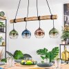 Koyoto Pendelleuchte Glas 15 cm Naturfarben, Schwarz, 4-flammig