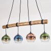 Koyoto Pendelleuchte Glas 15 cm Naturfarben, Schwarz, 4-flammig