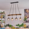 Koyoto Pendelleuchte Glas 15 cm Naturfarben, Schwarz, 4-flammig