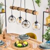 Koyoto Pendelleuchte Glas 15 cm Naturfarben, Schwarz, 4-flammig