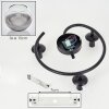 Koyoto Deckenleuchte Glas 15 cm Chrom, Klar, Rauchfarben, 3-flammig