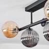 Chehalis Deckenleuchte Glas 12 cm Schwarz, 5-flammig