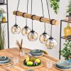 Koyoto Pendelleuchte Glas 15 cm Naturfarben, Schwarz, 5-flammig