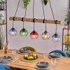 Koyoto Pendelleuchte Glas 15 cm Naturfarben, Schwarz, 5-flammig