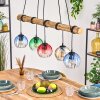 Koyoto Pendelleuchte Glas 15 cm Naturfarben, Schwarz, 5-flammig