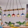 Koyoto Pendelleuchte Glas 15 cm Naturfarben, Schwarz, 5-flammig
