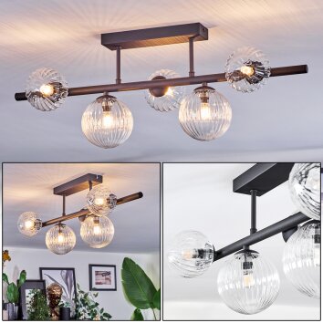 Chehalis Deckenleuchte Glas 10 cm, 12 cm Klar, 5-flammig