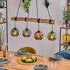 Ripoll Pendelleuchte Glas 15 cm Naturfarben, Schwarz, 4-flammig